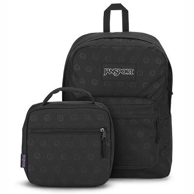 Black JanSport HAPPY AND SAD BUNDLE School Backpacks | US_JS100