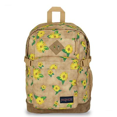 Khaki JanSport SUEDE CAMPUS Laptop Backpacks | US_JS01B