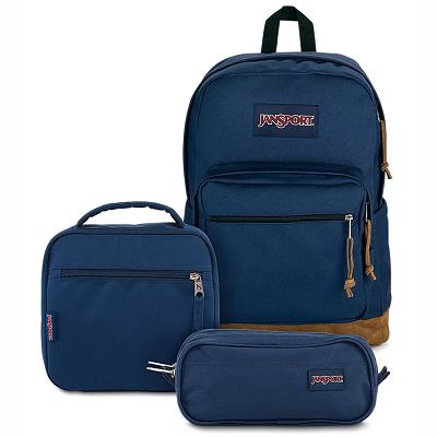 Navy JanSport TIMELESS BLUE NAVY BUNDLE School Backpacks | US_JS561