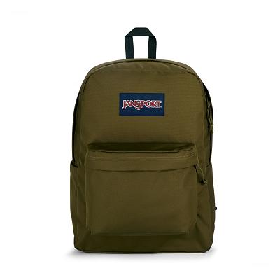 Olive JanSport SuperBreak® Plus Laptop Backpacks | US_JS418