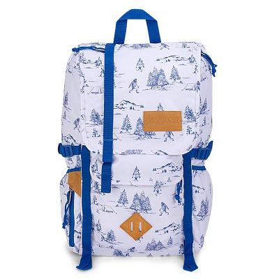 White / Blue JanSport Hatchet Laptop Backpacks | US_JS353