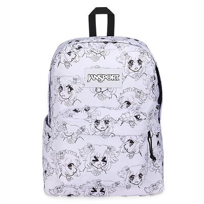 White JanSport SuperBreak® Plus Laptop Backpacks | US_JS580