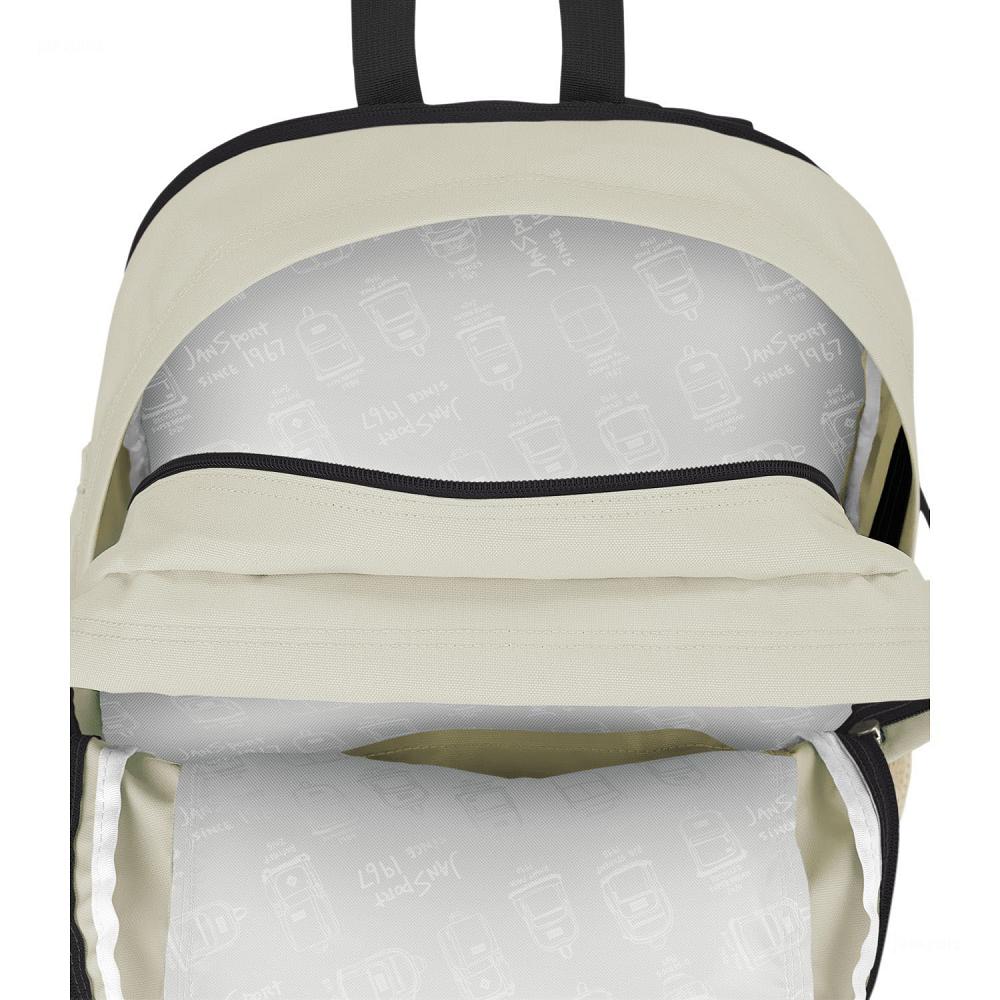 Beige JanSport Main Campus School Backpacks | US_JS550