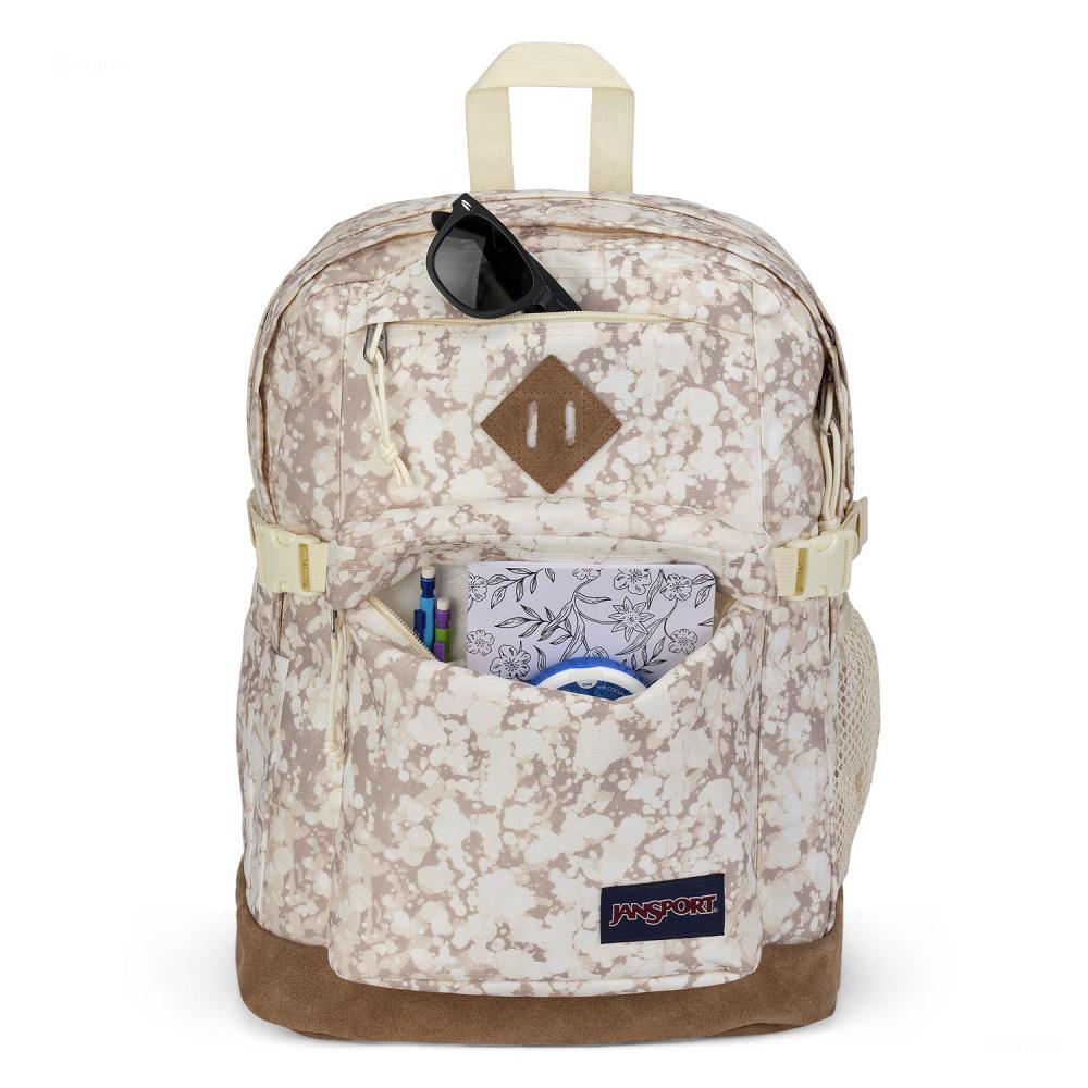 Beige JanSport SUEDE CAMPUS School Backpacks | US_JS456