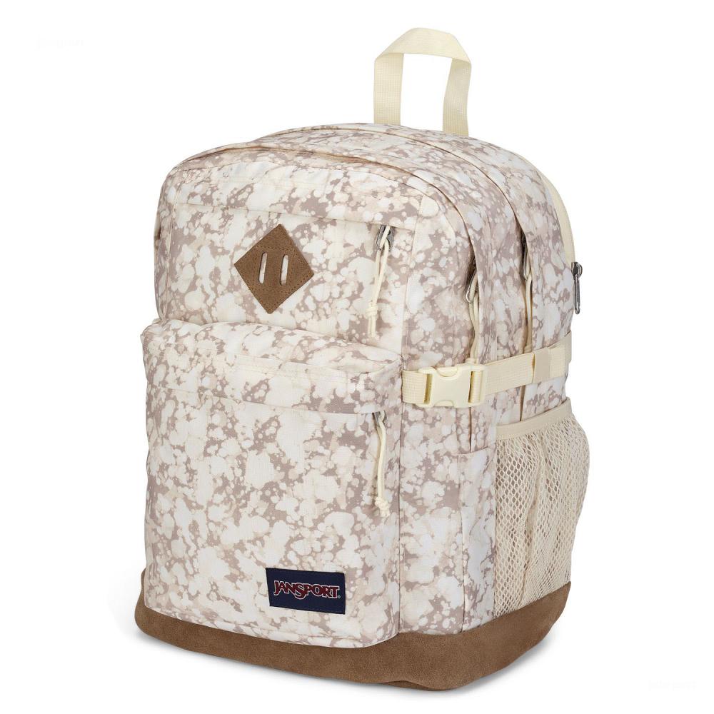 Beige JanSport SUEDE CAMPUS School Backpacks | US_JS456