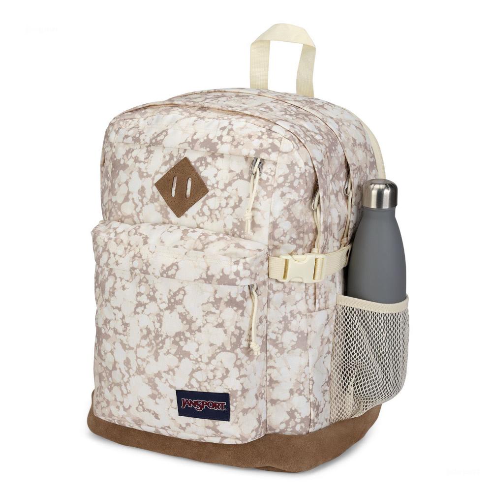 Beige JanSport SUEDE CAMPUS School Backpacks | US_JS456