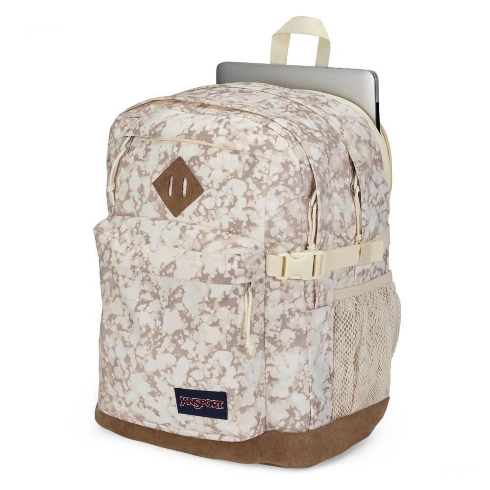 Beige JanSport SUEDE CAMPUS School Backpacks | US_JS456