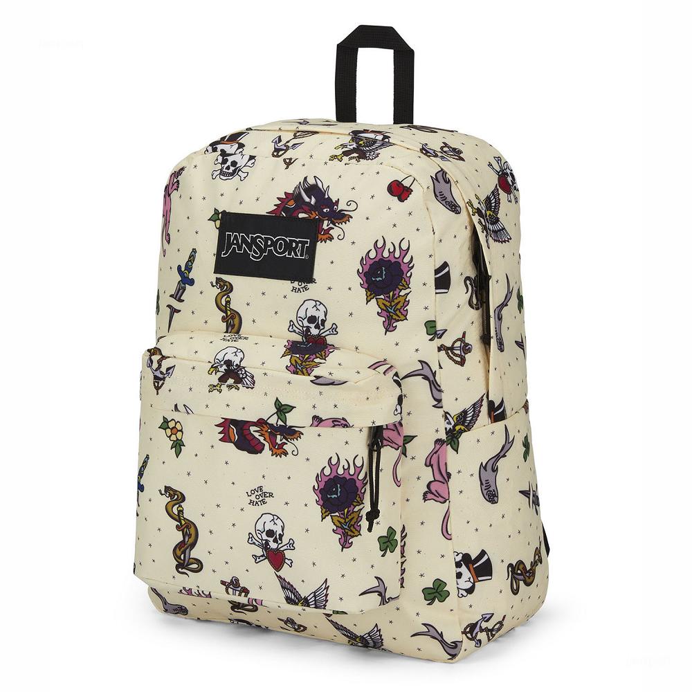 Beige JanSport SuperBreak® Plus Laptop Backpacks | US_JS147