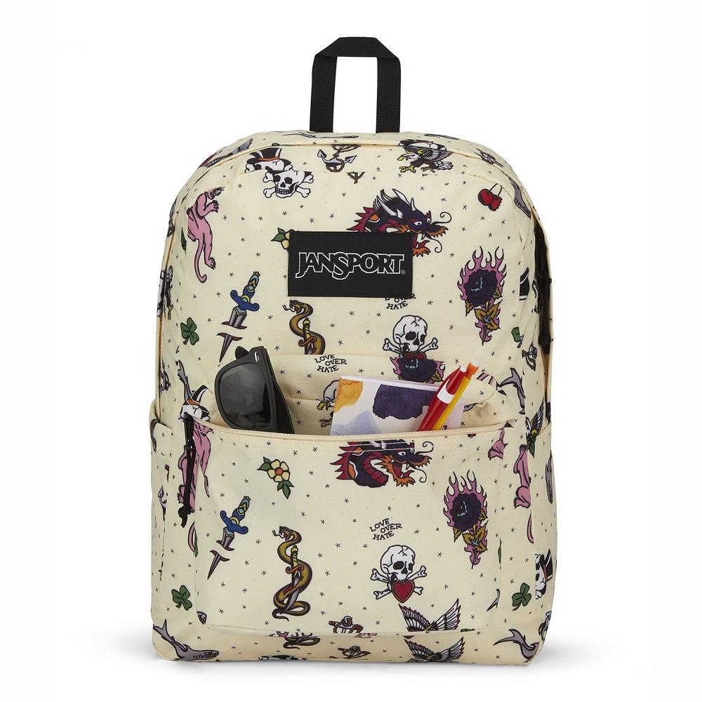 Beige JanSport SuperBreak® Plus Laptop Backpacks | US_JS147