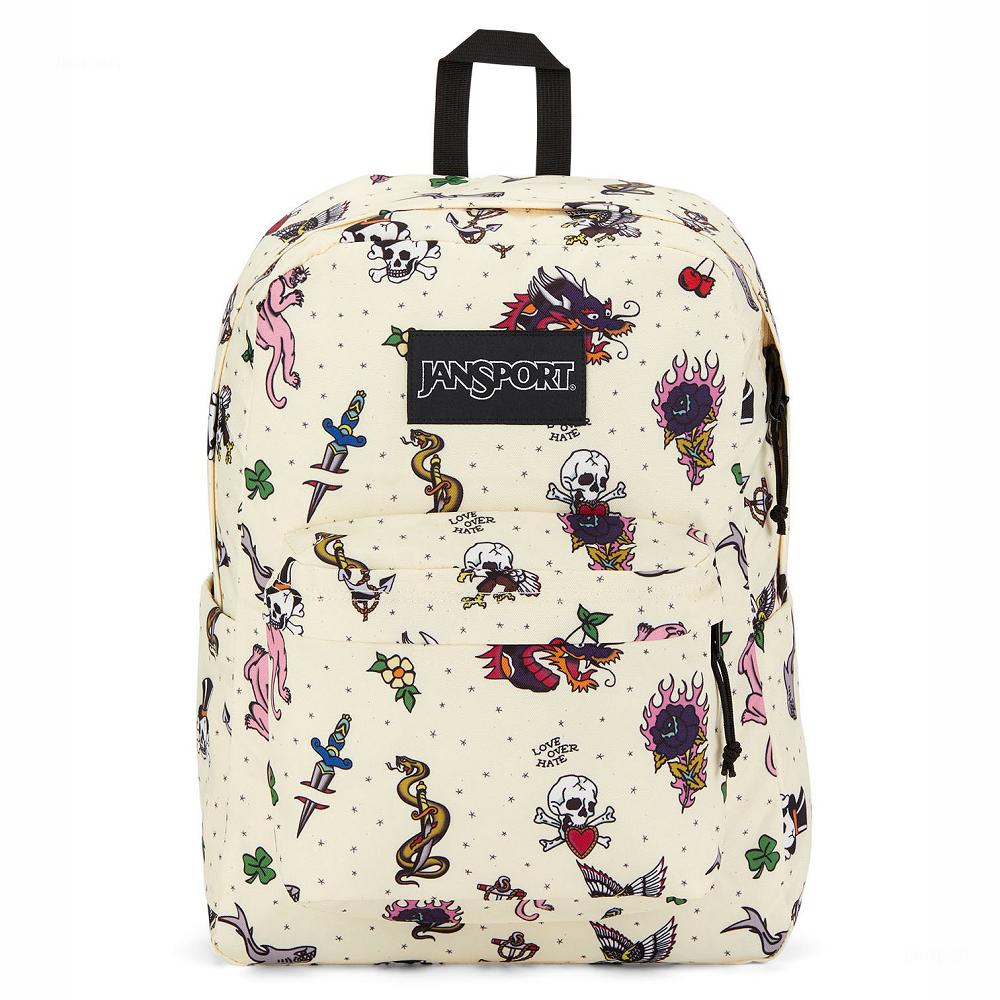 Beige JanSport SuperBreak® Plus Laptop Backpacks | US_JS147