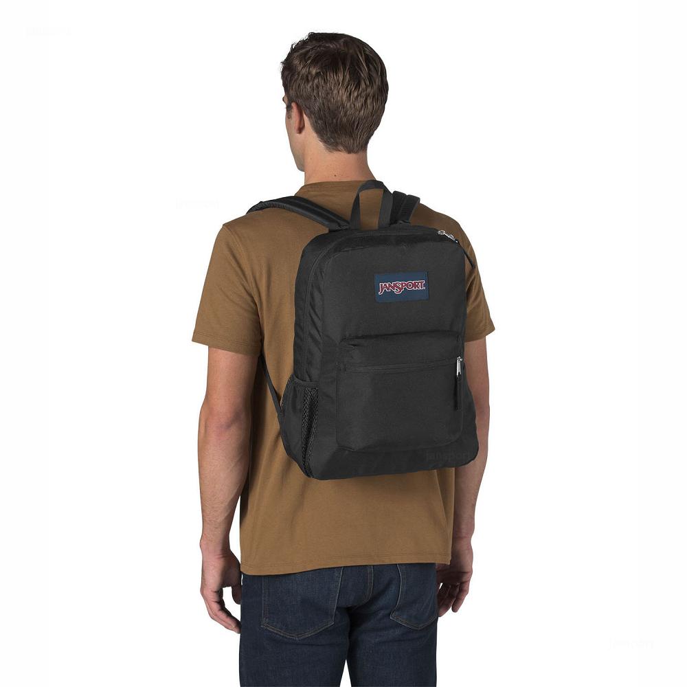 Black JanSport CROSS TOWN School Backpacks | US_JS515