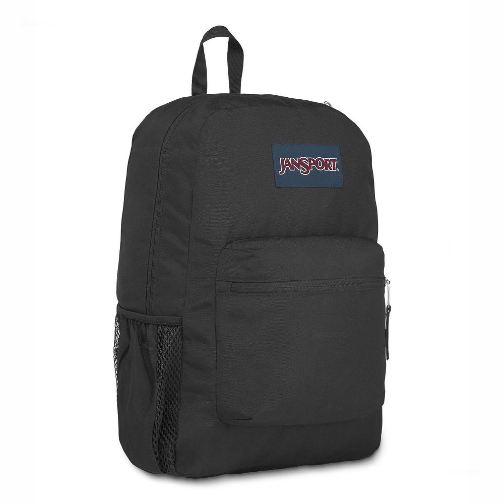 Black JanSport CROSS TOWN School Backpacks | US_JS515