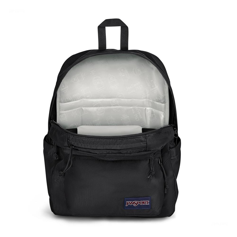 Black JanSport Double Break Laptop Backpacks | US_JS122