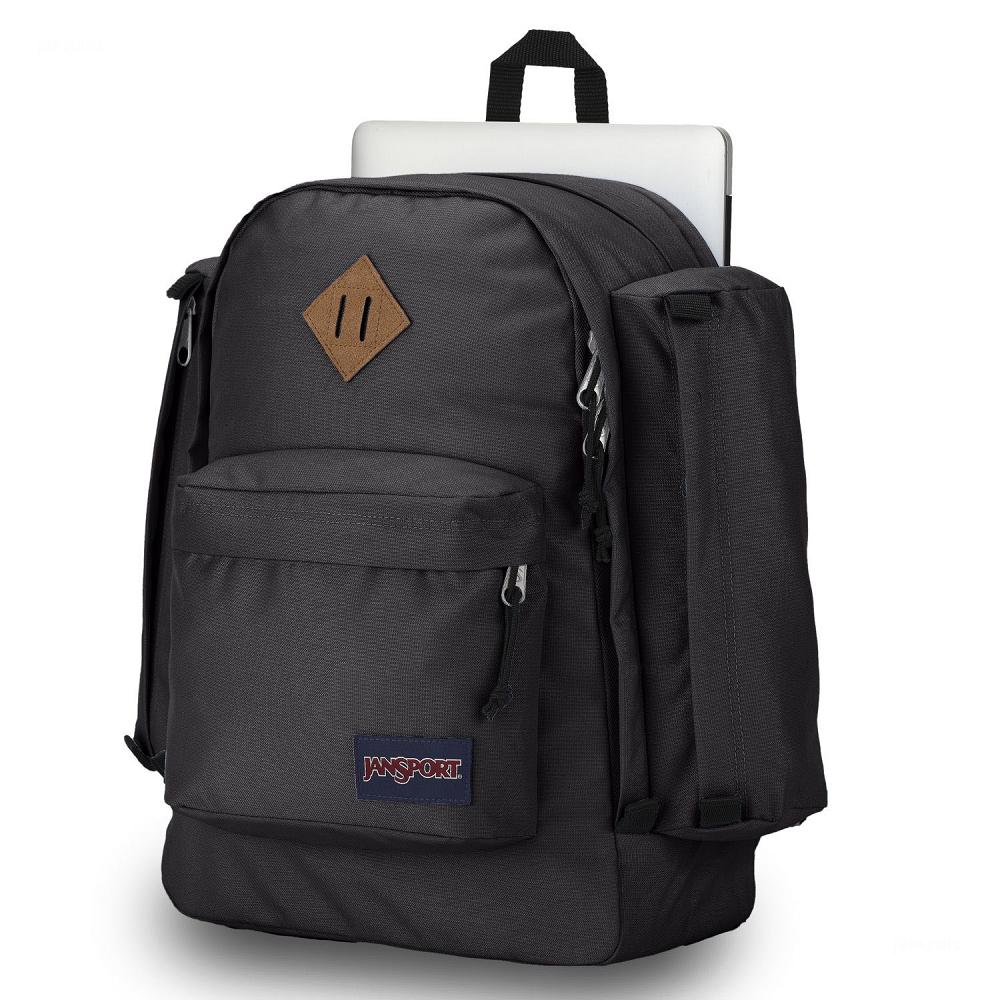 Black JanSport Field Pack Laptop Backpacks | US_JS025