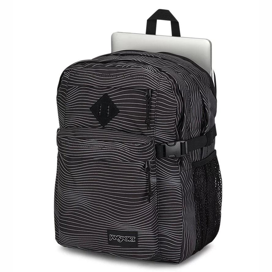 Black JanSport Main Campus Laptop Backpacks | US_JS393