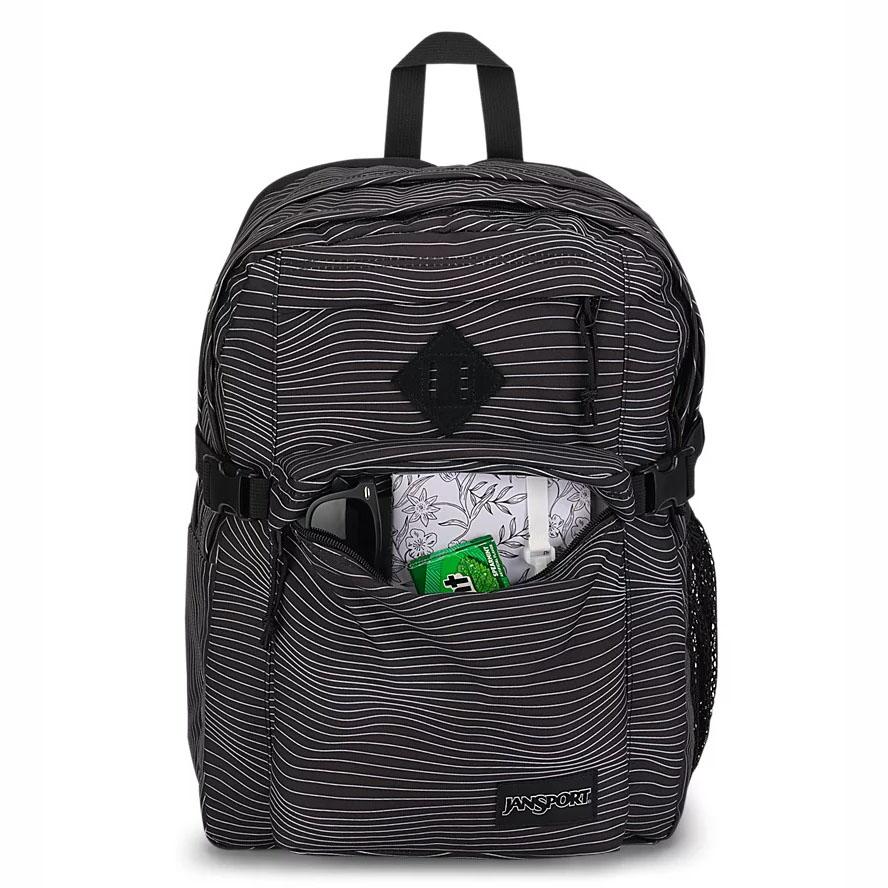 Black JanSport Main Campus Laptop Backpacks | US_JS393