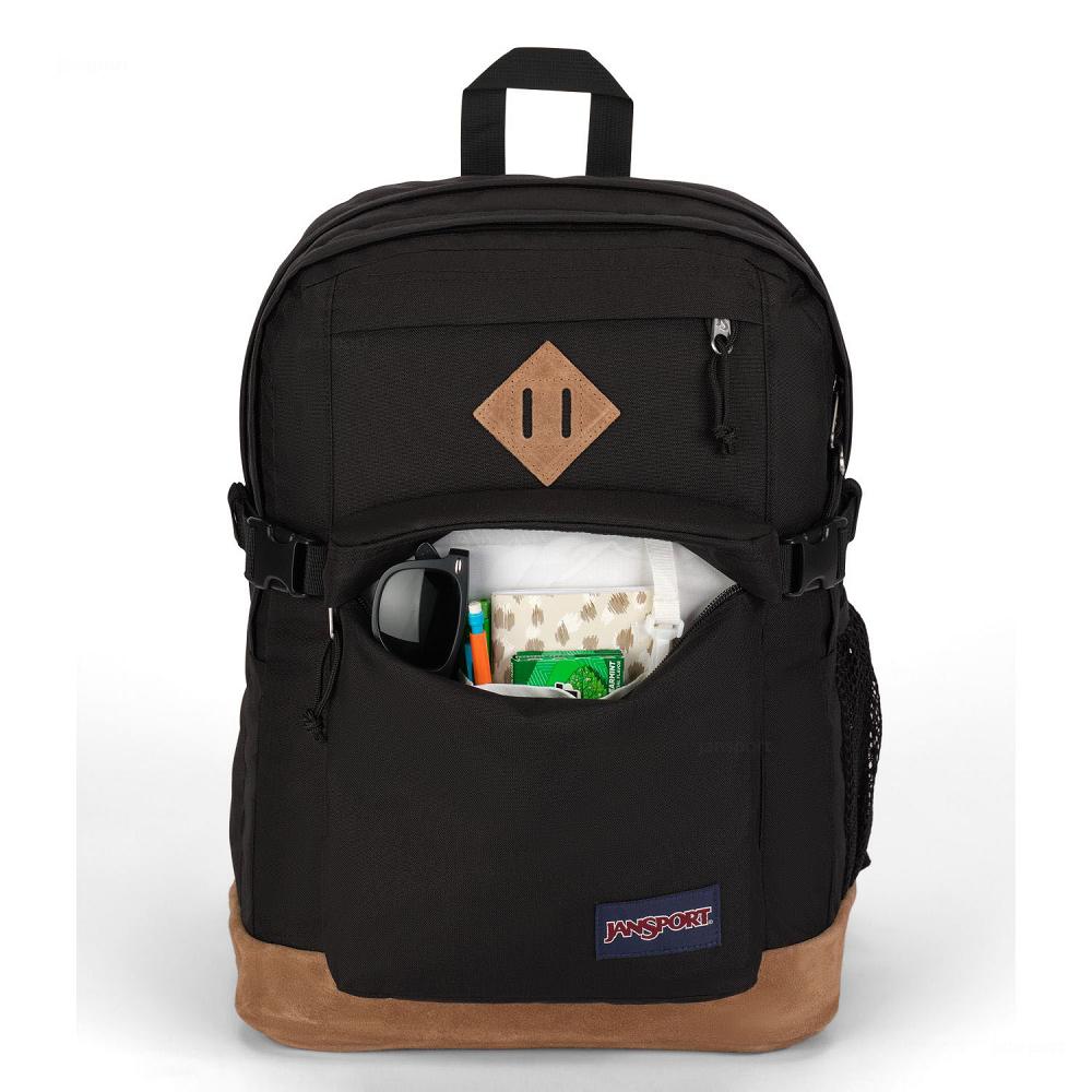 Black JanSport SUEDE CAMPUS School Backpacks | US_JS060