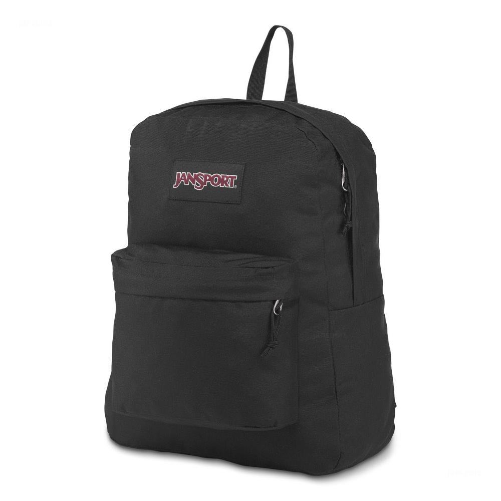 Black JanSport SuperBreak® Plus Laptop Backpacks | US_JS507