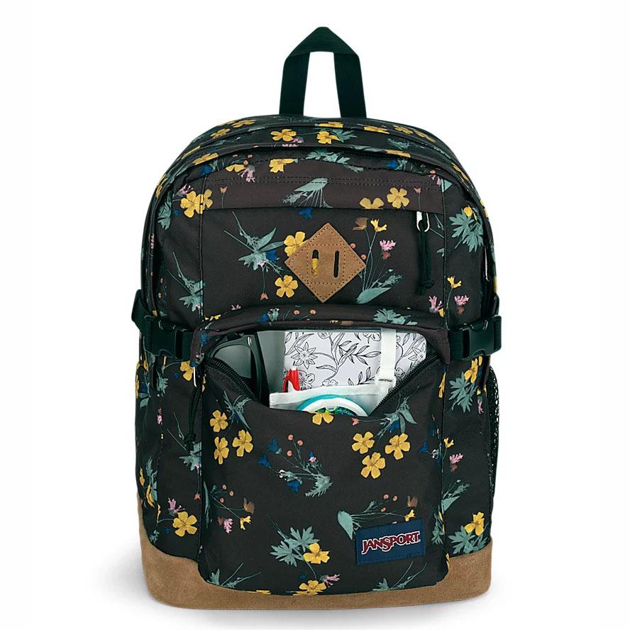 Black / Yellow JanSport SUEDE CAMPUS School Backpacks | US_JS270