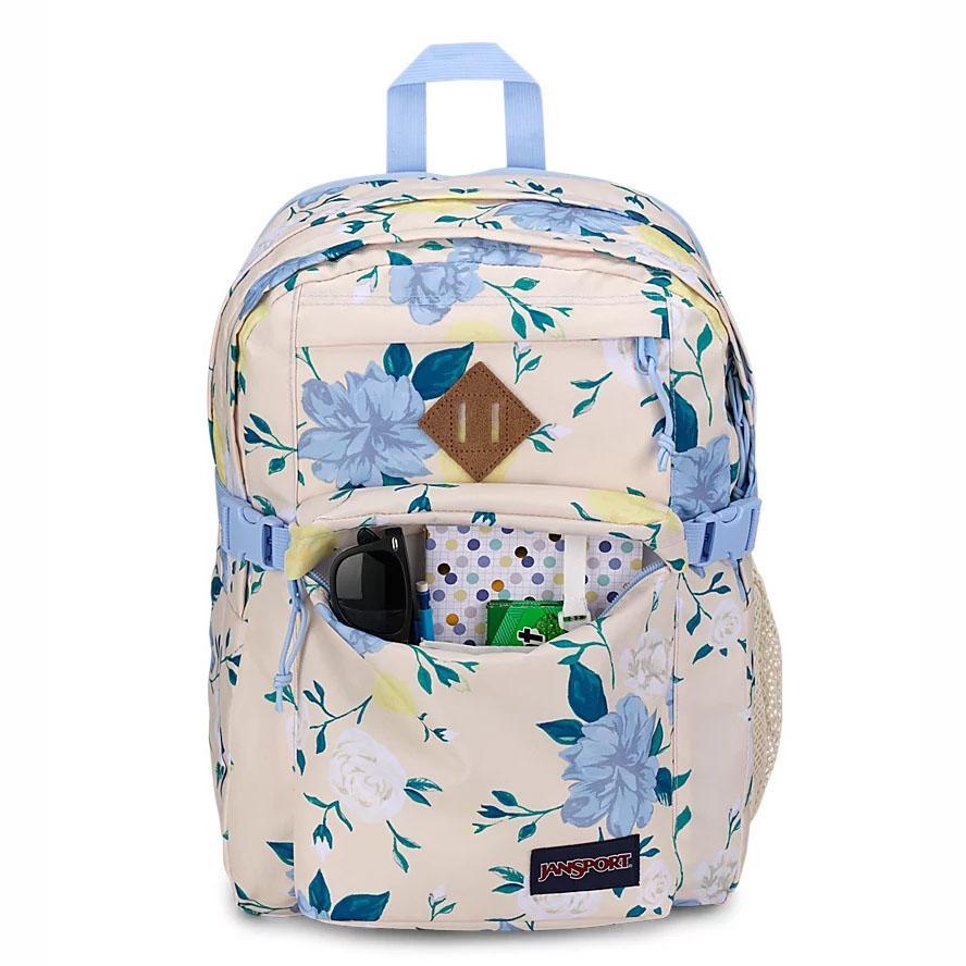 Blue / Yellow JanSport Main Campus Laptop Backpacks | US_JS523