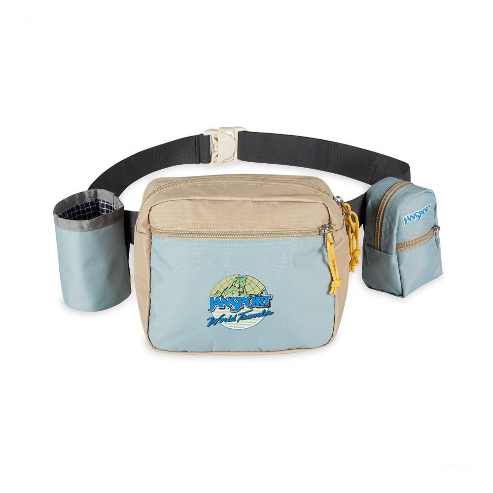 Brown / Blue JanSport SURPLUS WORLD TRAVELER Fanny Packs | US_JS464