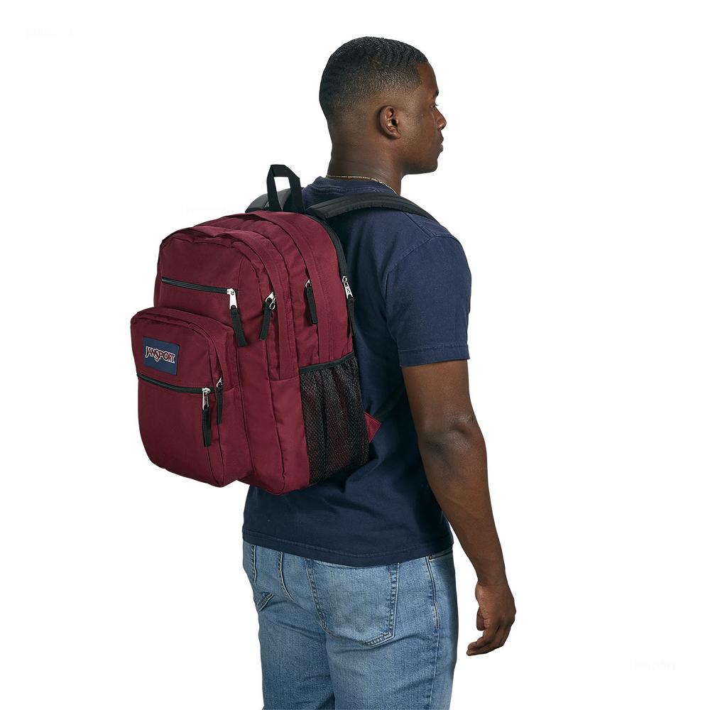 Burgundy JanSport BIG STUDENT Laptop Backpacks | US_JS035