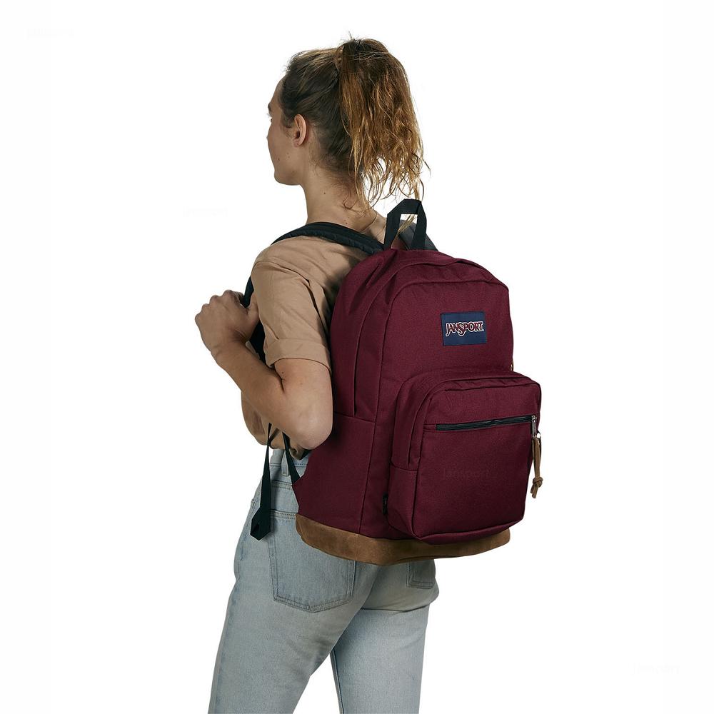 Burgundy JanSport Right Pack Laptop Backpacks | US_JS133