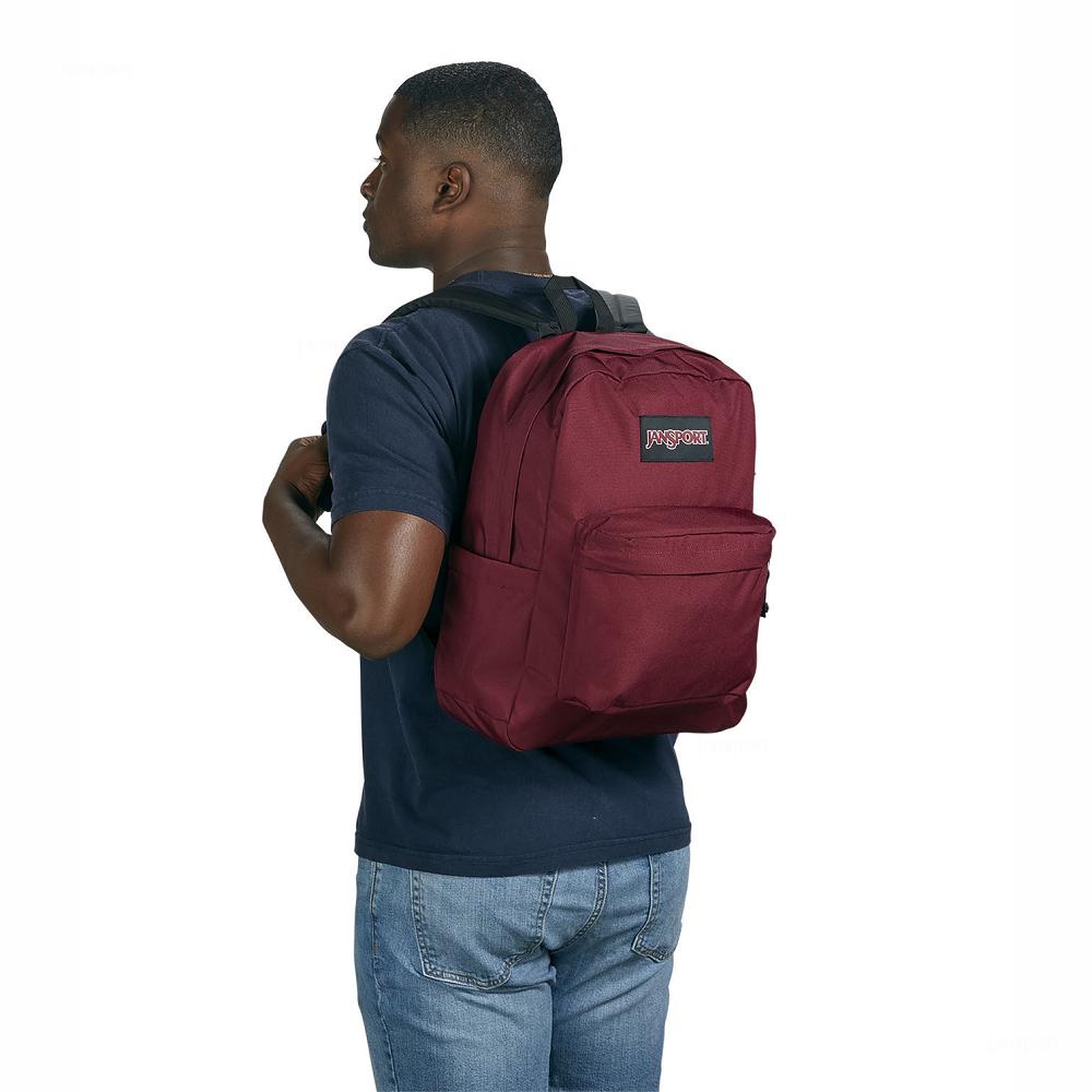 Burgundy JanSport SuperBreak® Plus Laptop Backpacks | US_JS222