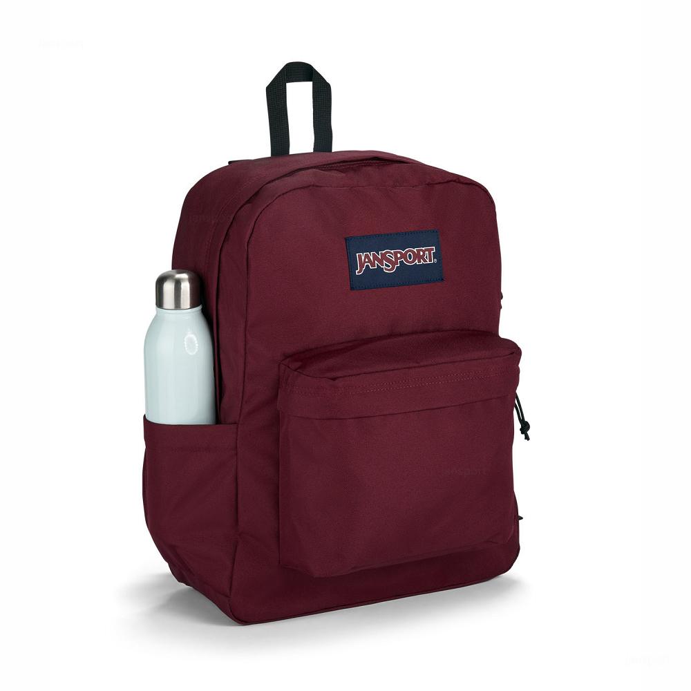 Burgundy JanSport SuperBreak® Plus Laptop Backpacks | US_JS222