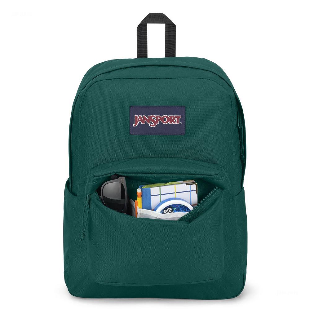 Deep Green JanSport SuperBreak® Plus Laptop Backpacks | US_JS07B