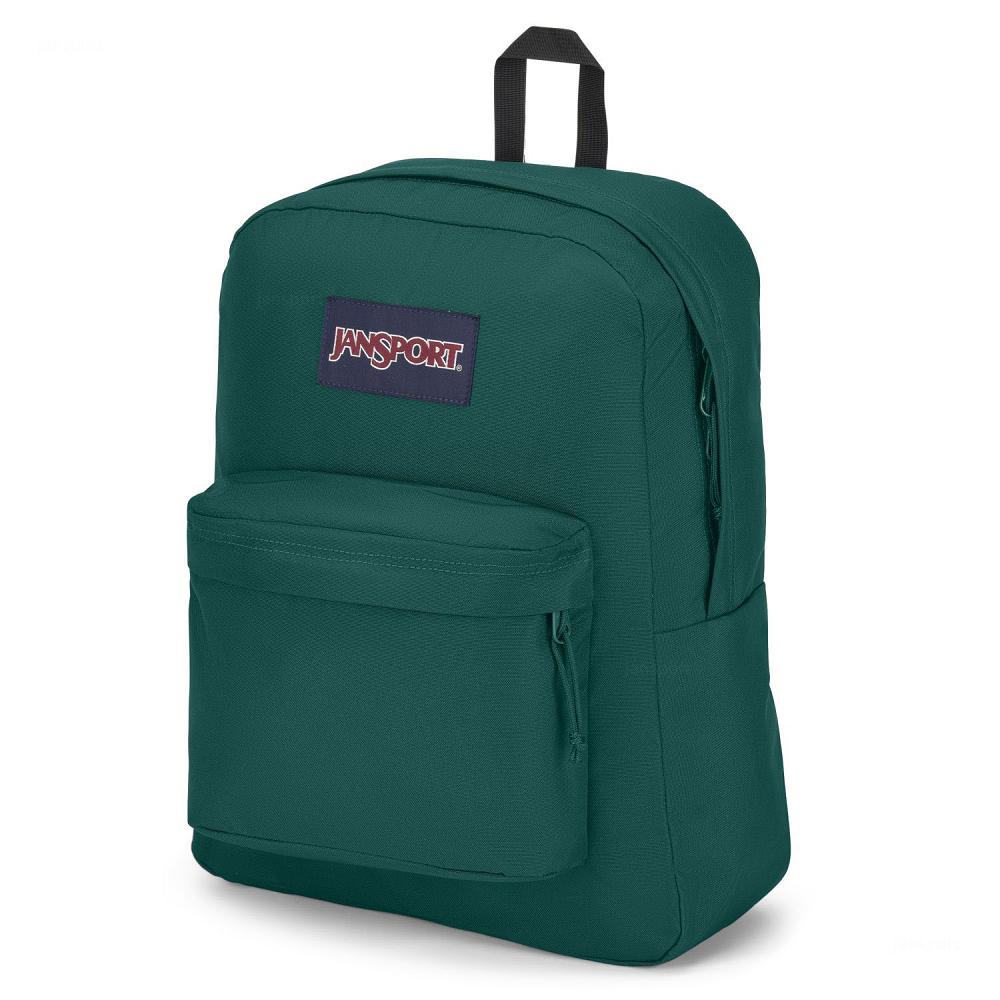 Deep Green JanSport SuperBreak® Plus Laptop Backpacks | US_JS07B