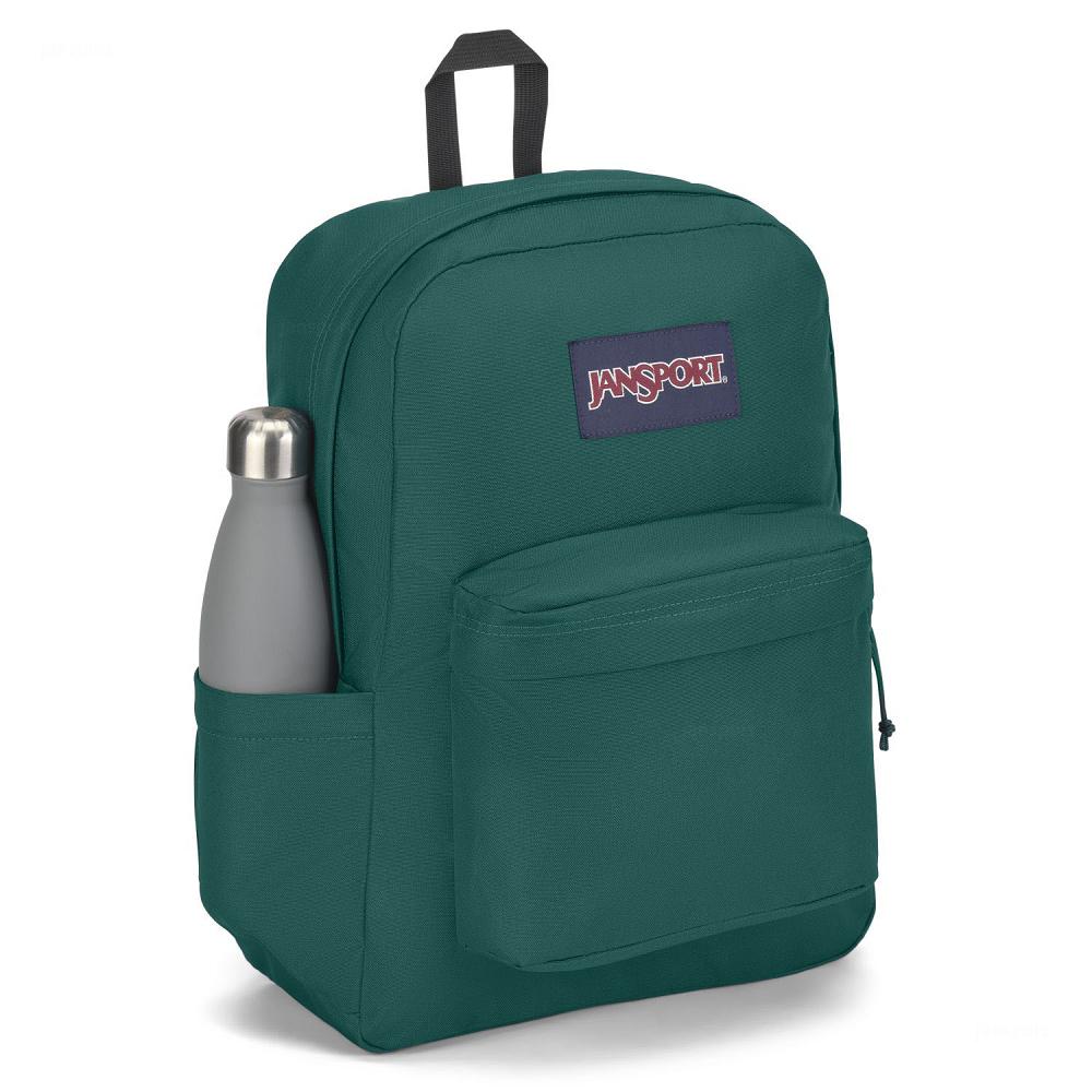 Deep Green JanSport SuperBreak® Plus Laptop Backpacks | US_JS07B