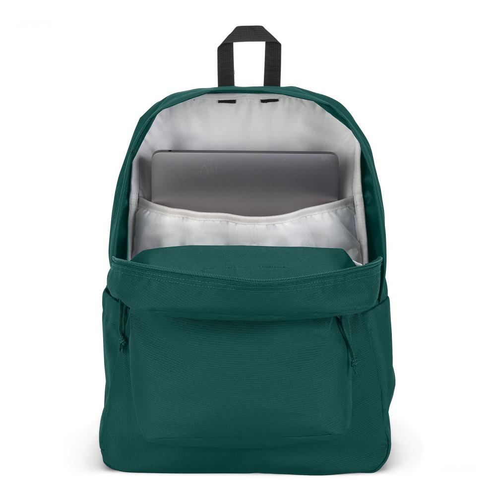 Deep Green JanSport SuperBreak® Plus Laptop Backpacks | US_JS07B