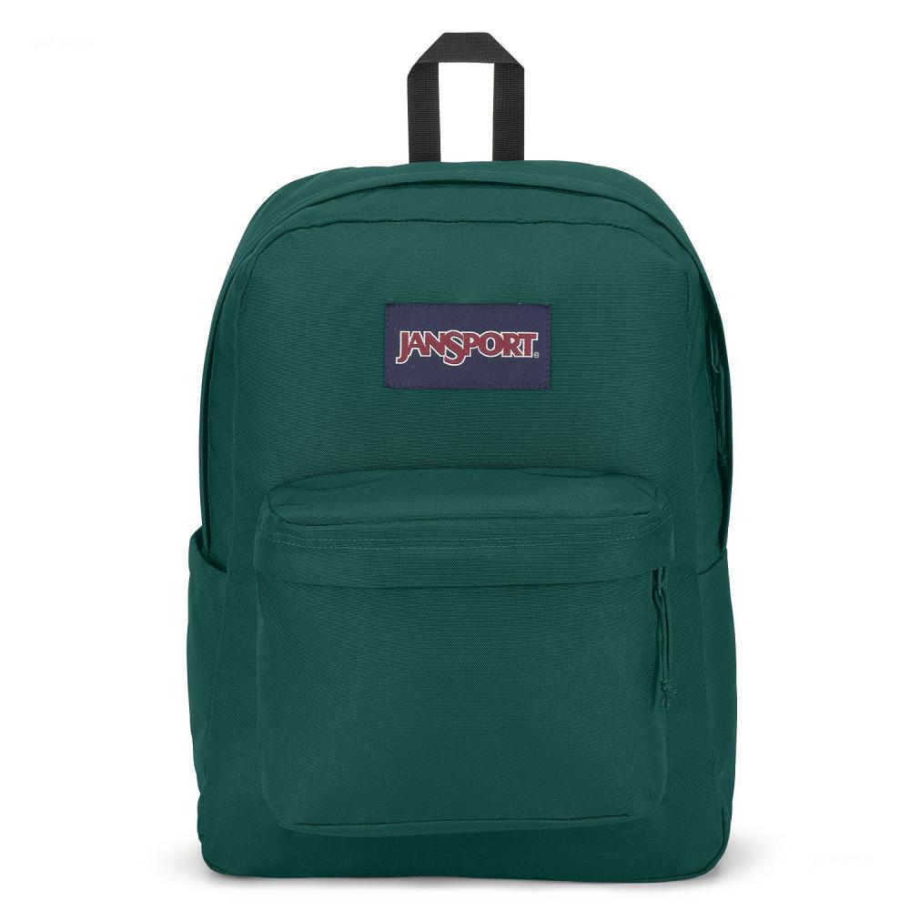 Deep Green JanSport SuperBreak® Plus Laptop Backpacks | US_JS07B