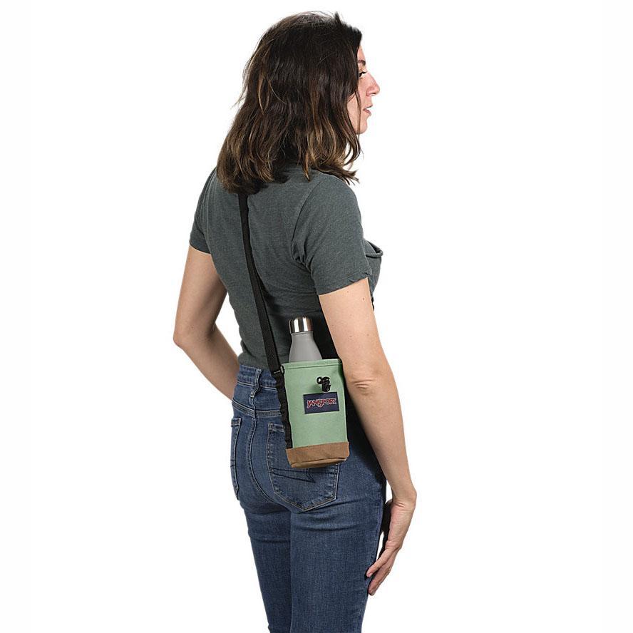 Green JanSport KITSACK Water Bottle Sling | US_JS579