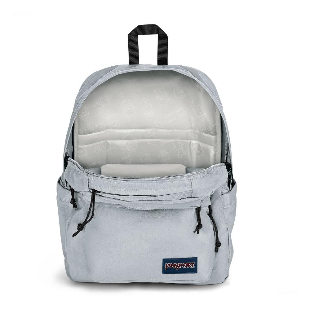 Grey JanSport Double Break Laptop Backpacks | US_JS329