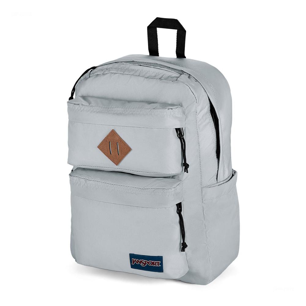 Grey JanSport Double Break Laptop Backpacks | US_JS329