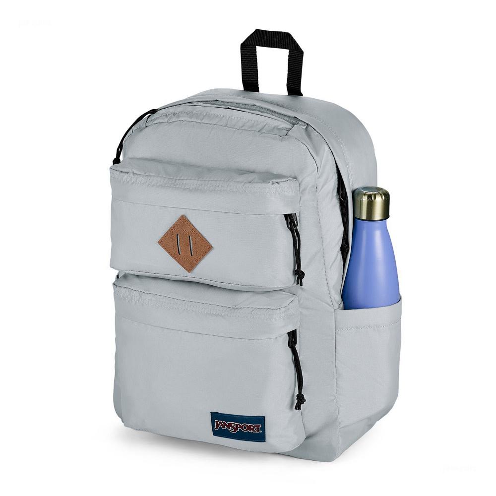 Grey JanSport Double Break Laptop Backpacks | US_JS329