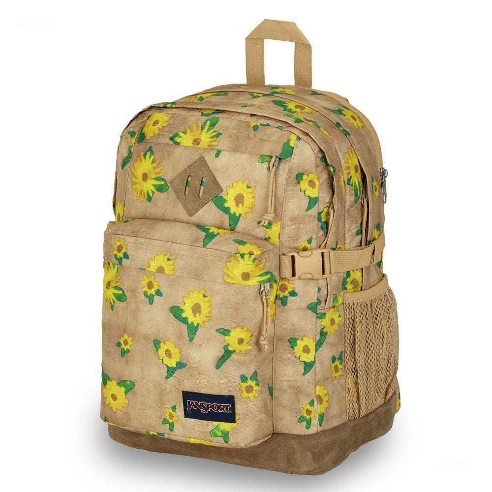 Khaki JanSport SUEDE CAMPUS Laptop Backpacks | US_JS01B