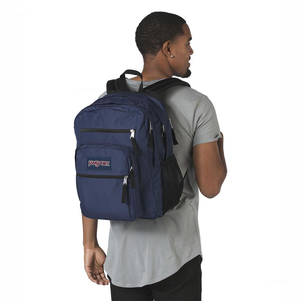 Navy JanSport BIG STUDENT Laptop Backpacks | US_JS134