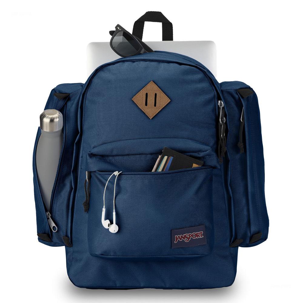 Navy JanSport Field Pack Laptop Backpacks | US_JS015