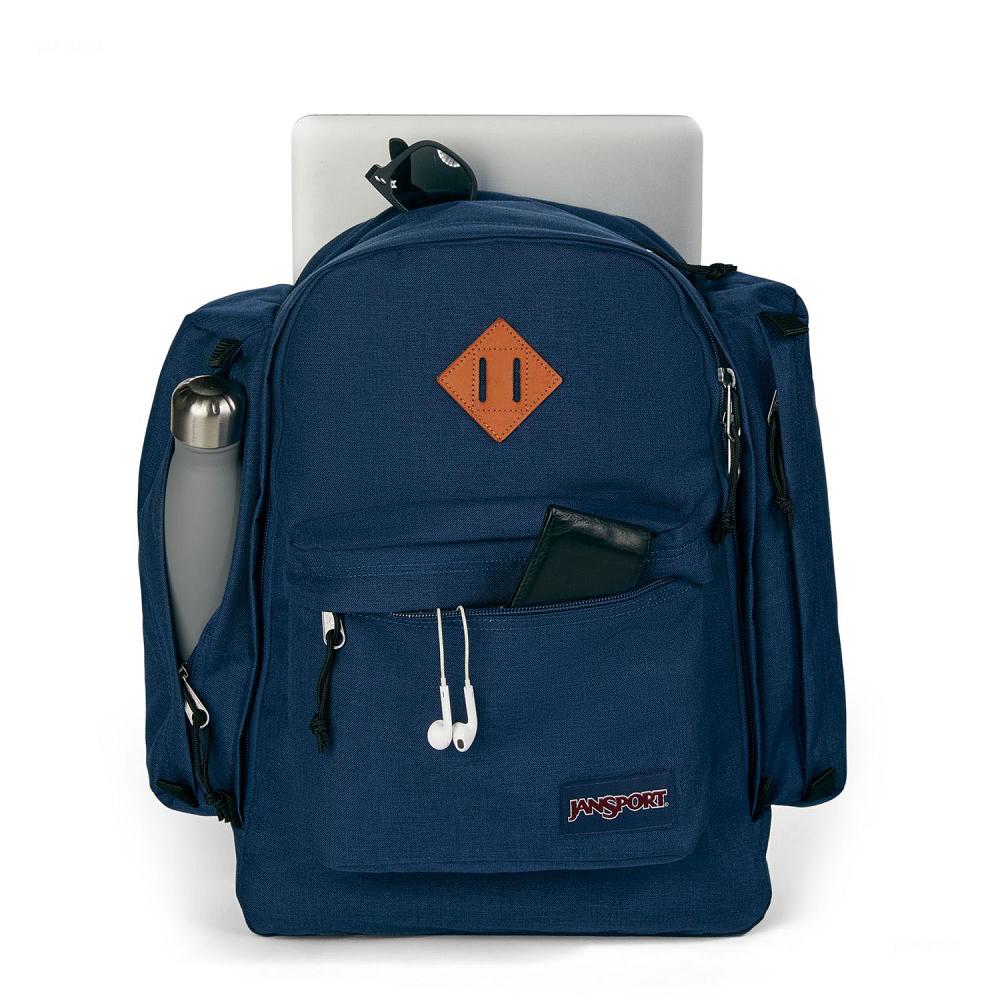 Navy JanSport Field Pack Laptop Backpacks | US_JS015