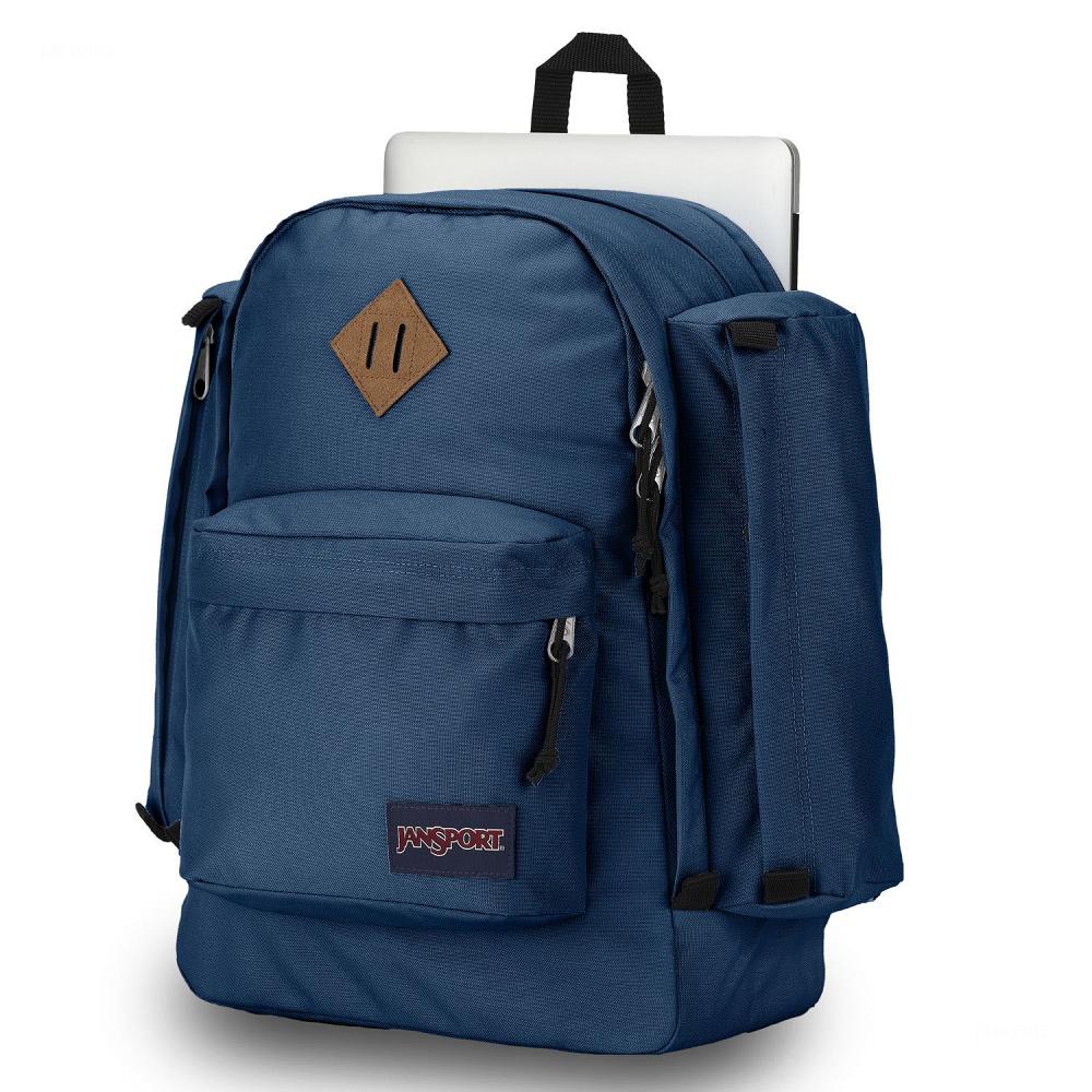 Navy JanSport Field Pack Laptop Backpacks | US_JS015