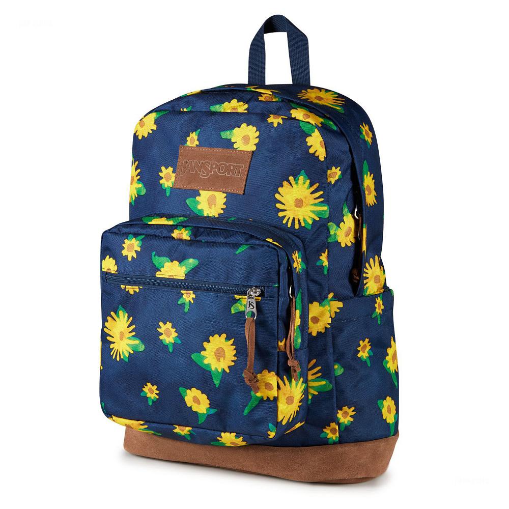 Navy / Yellow JanSport Right Pack Laptop Backpacks | US_JS183