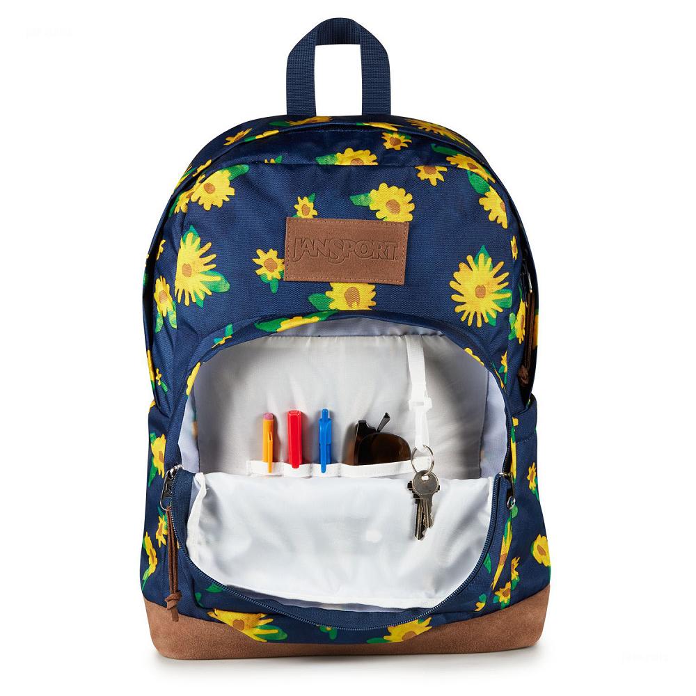 Navy / Yellow JanSport Right Pack Laptop Backpacks | US_JS183