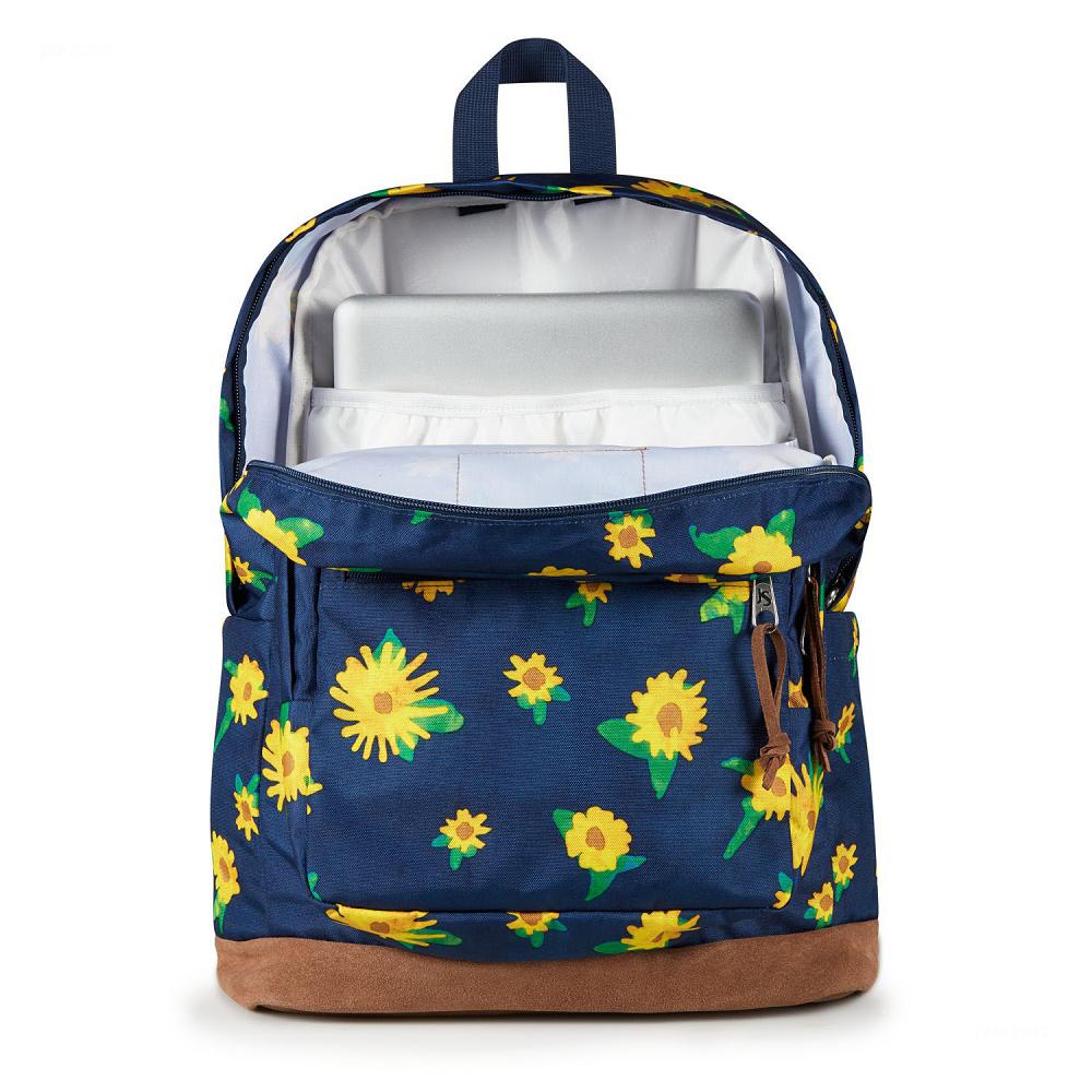 Navy / Yellow JanSport Right Pack Laptop Backpacks | US_JS183