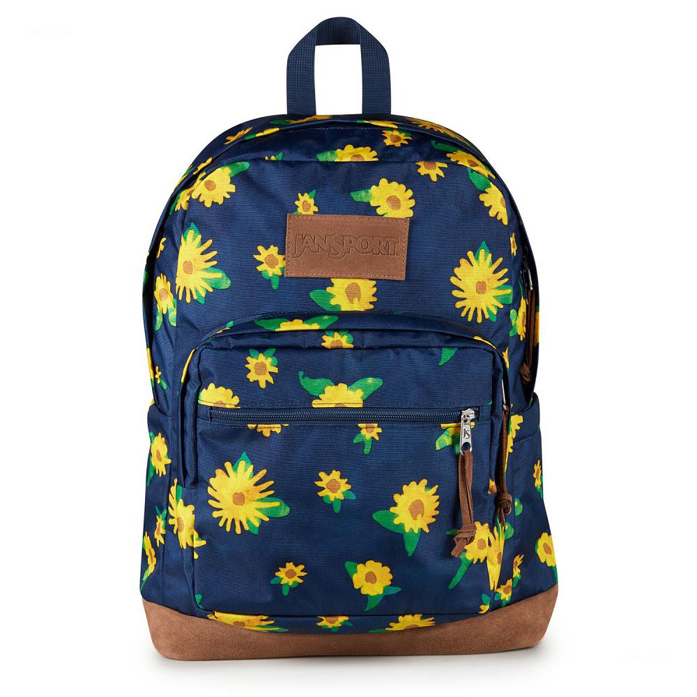 Navy / Yellow JanSport Right Pack Laptop Backpacks | US_JS183