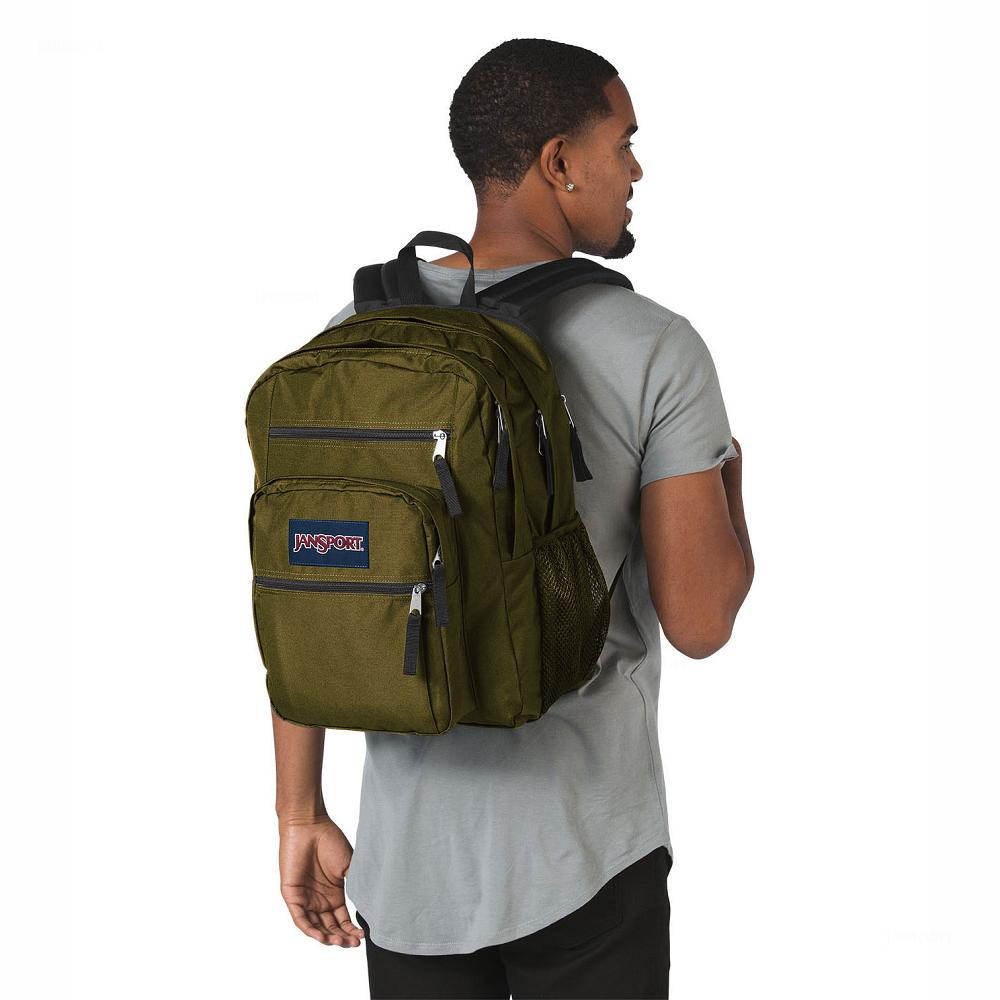 Olive JanSport BIG STUDENT Laptop Backpacks | US_JS476