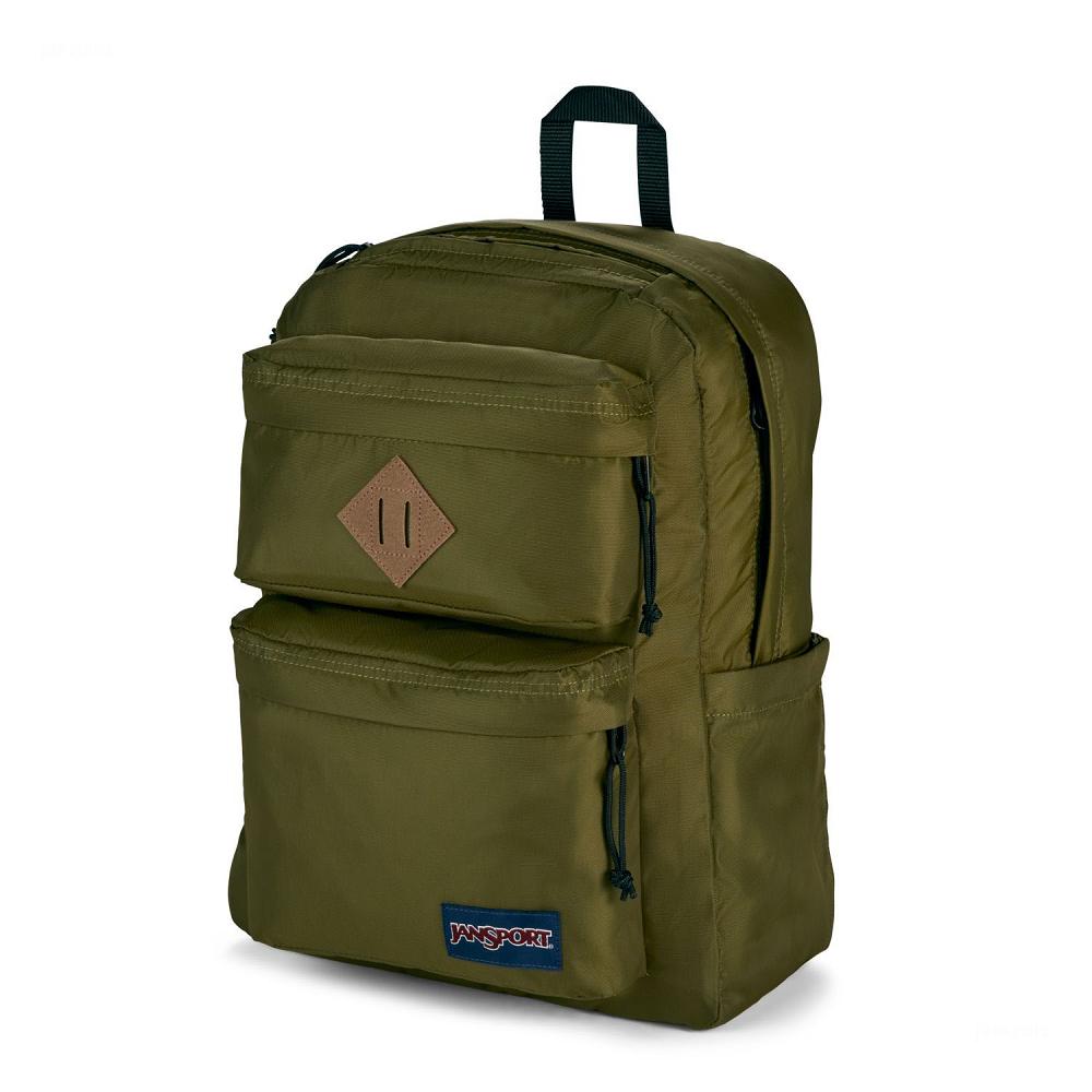 Olive JanSport Double Break Laptop Backpacks | US_JS487