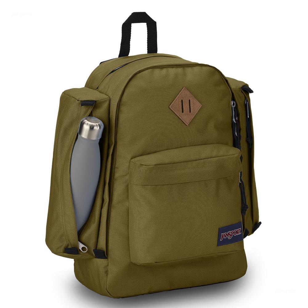 Olive JanSport Field Pack Laptop Backpacks | US_JS042